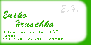 eniko hruschka business card